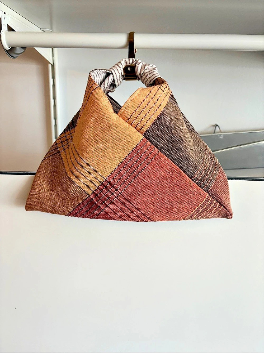 MINI SIZE Handmade Upcycled Materials Origami Tote Bag